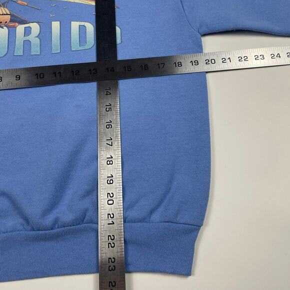 Vintage Florida Tarpon Springs Parasailing Dolphin Blue Crewneck Fits Medium - Picture 10 of 10